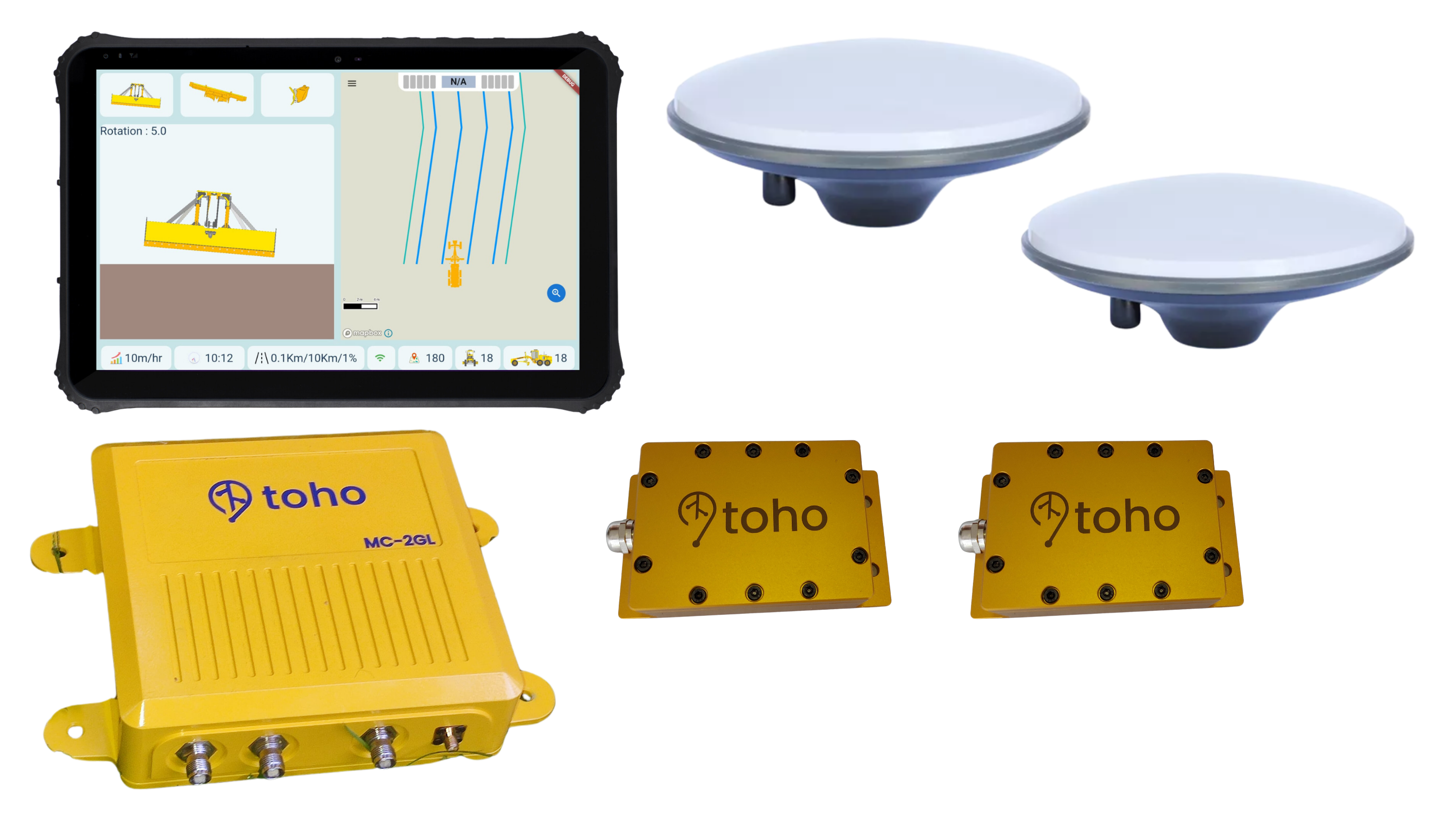Toho GPS Excavator Guidance System for Precision Mining Operations kit